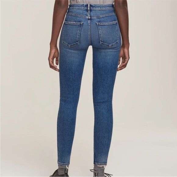 Agolde Sophie Mid Rise Blue Jeans - Picture 3 of 7